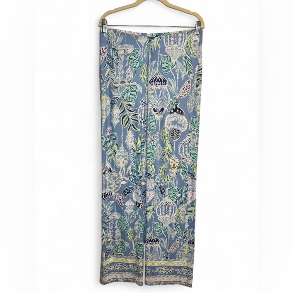 Lilly Pulitzer Georgia May Palazzo Pants in the Lapis Lanterns print